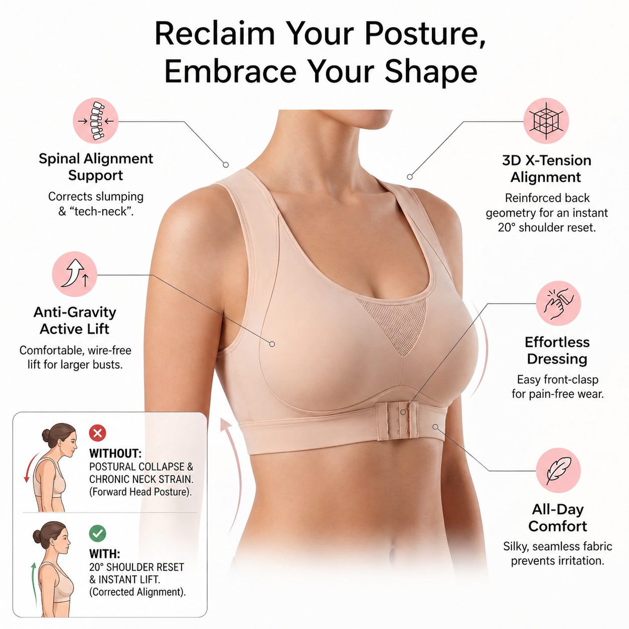 PostureLift™ 2-in-1 Support Bra