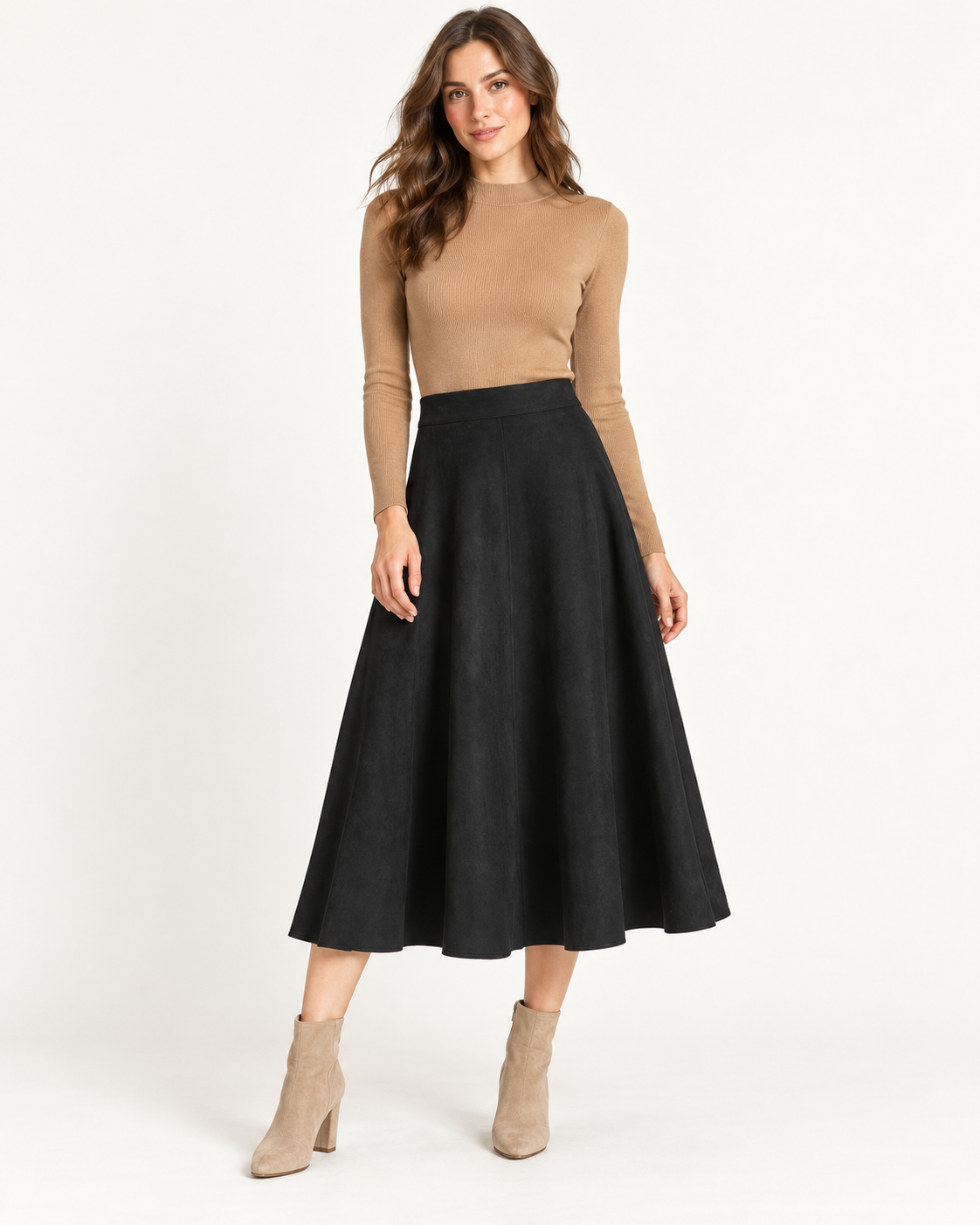 Colette | Pleated Autumn Midi Skirt